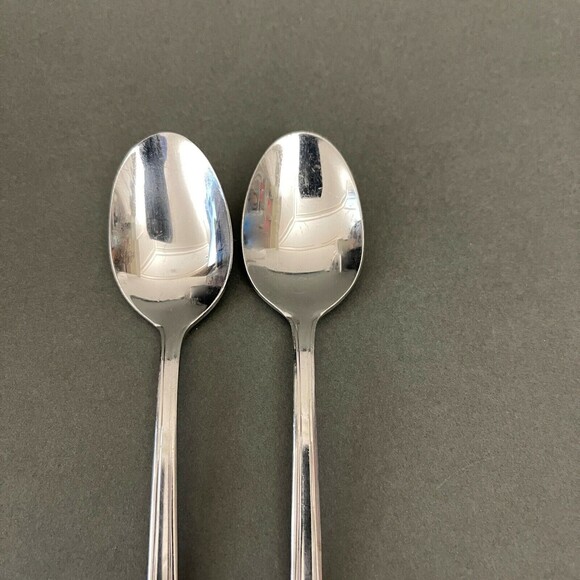 Delco Natalie Stainless Steel Spoons Flatware Lot of 2 - Picture 3 of 6